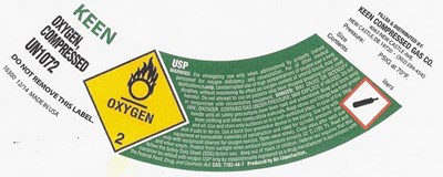 Oxygen Compressed Usp Label (Keen Oxygen Compressed Sl)